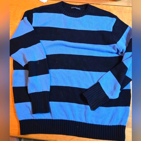 Brandy Melville Blue Striped  Crewneck Sweater One size - Picture 1 of 2